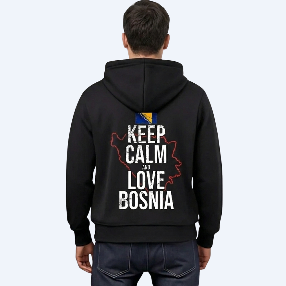 Keep Calm And Love Bosnia Hoodie – Wear Your Bosnian Pride Every Day