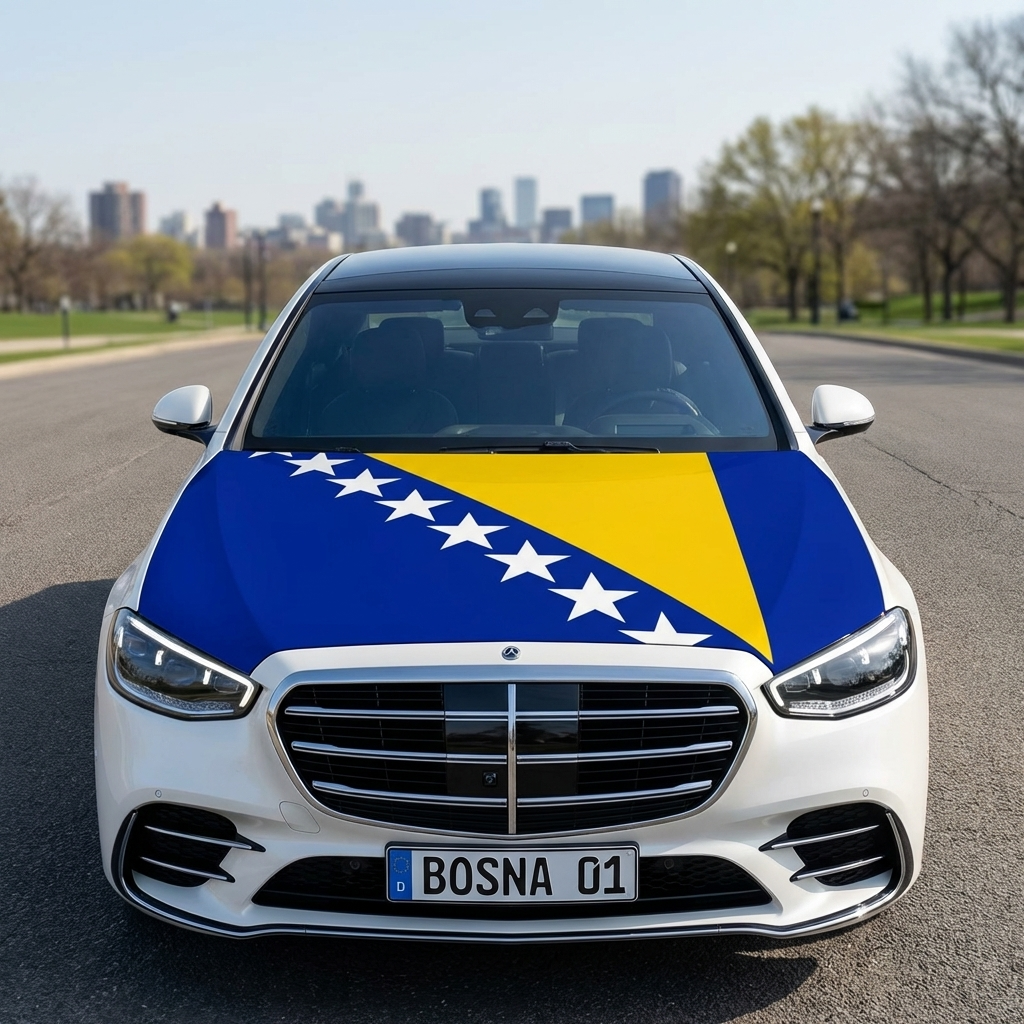 Bosnia and Herzegovina Flag Car Cover – For All Cars