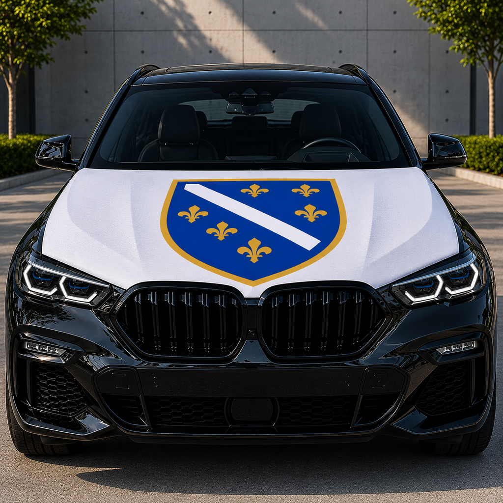 Ljiljani - Bosnia and Herzegovina - Flag Car Cover – For All Cars